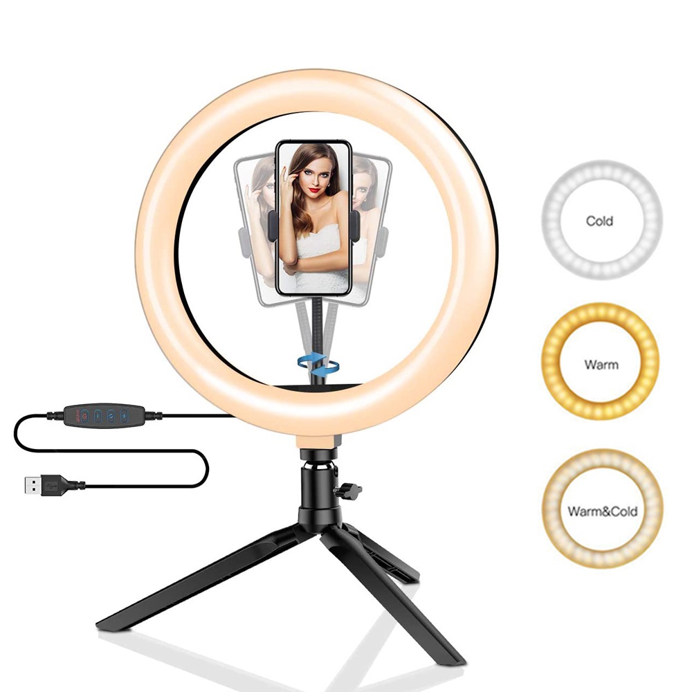 Photography Lighting With Umbrella - 26cm 10 inch Led Ring Selfie