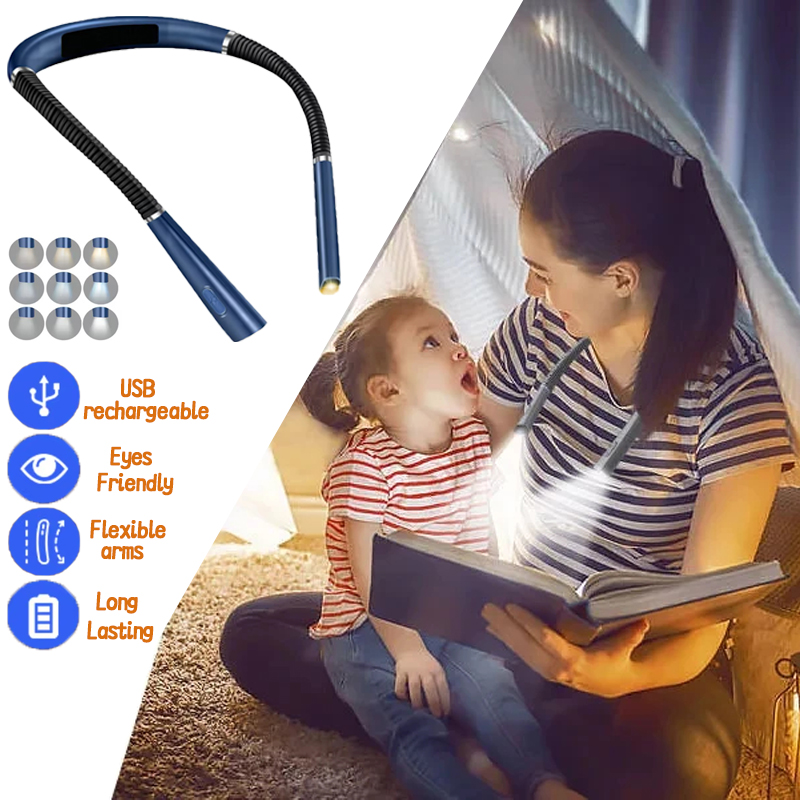 Photography Lighting Book - LED Reading Neck Lights USB Rechargeable