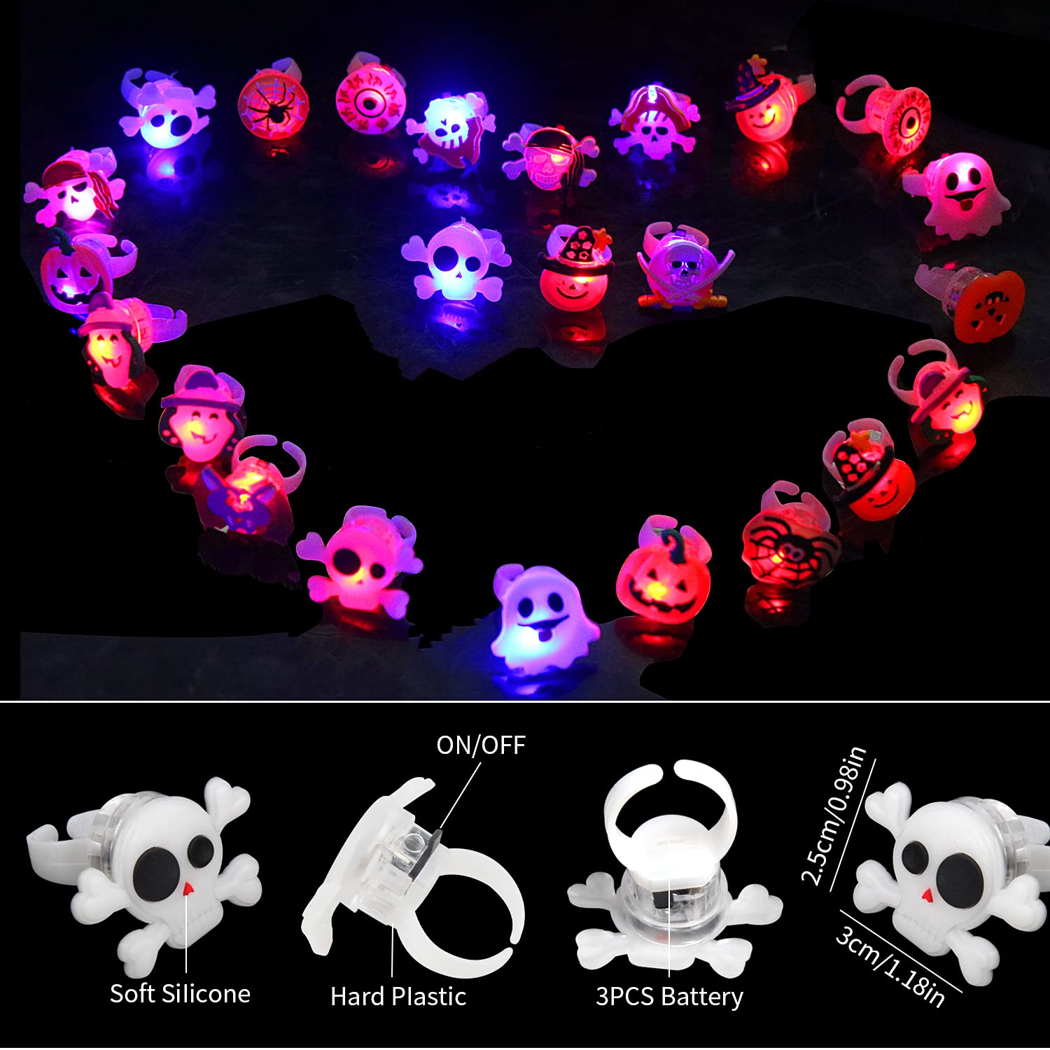 Halloween Light Up Rings for K - Led Ring Light 18 ulasan dan harga