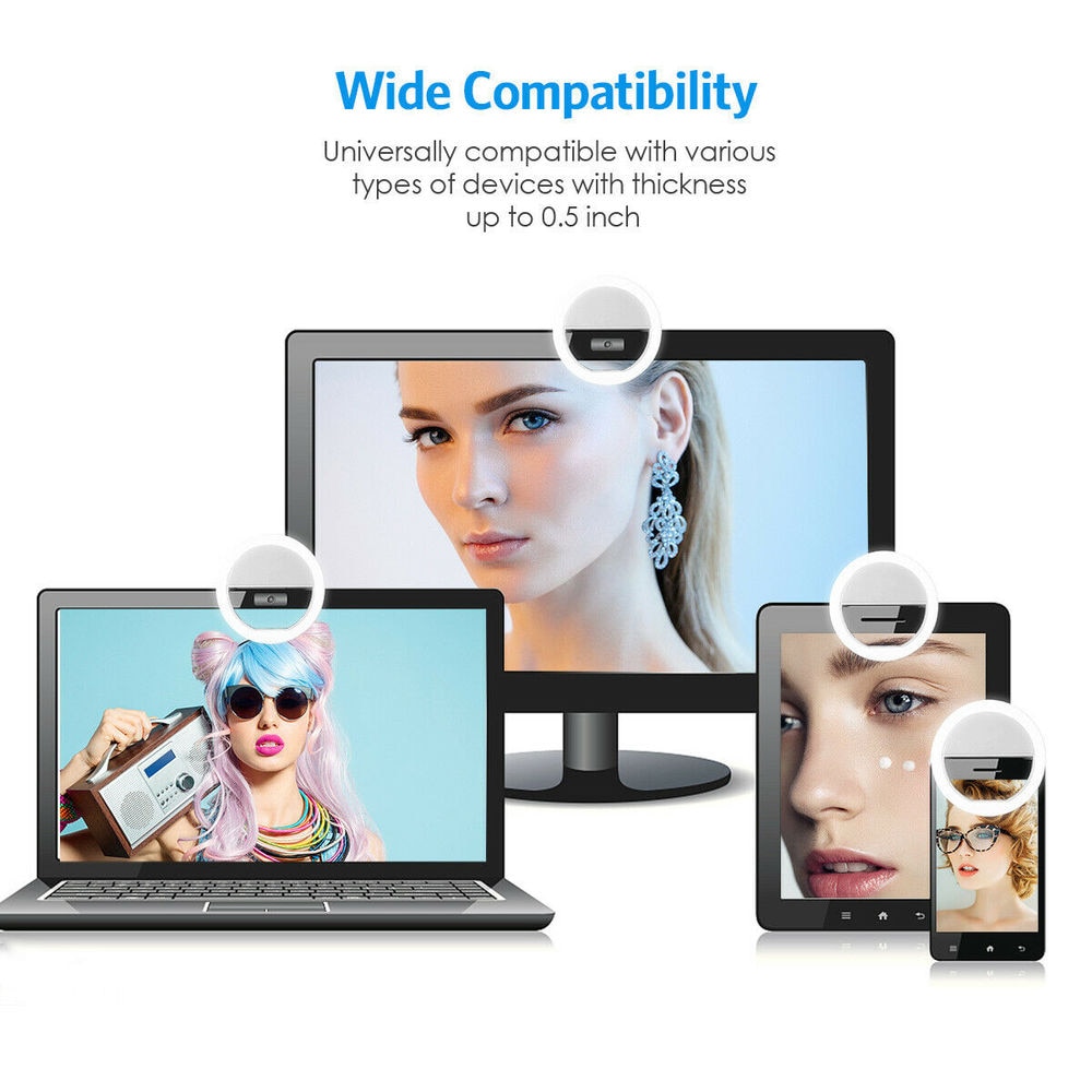 USB Rechargeable LED Selfie Ri - Photography Lighting Tool ulasan dan harga