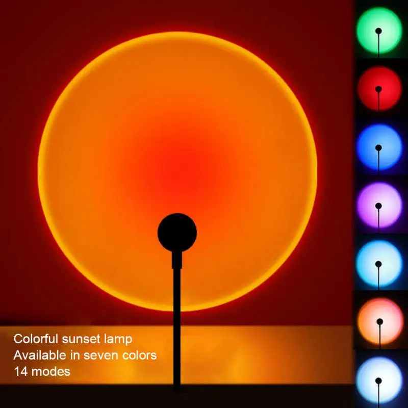 1-4pcs Sunset Lamp LED Rainbow - Photography Lighting Wall ulasan dan harga
