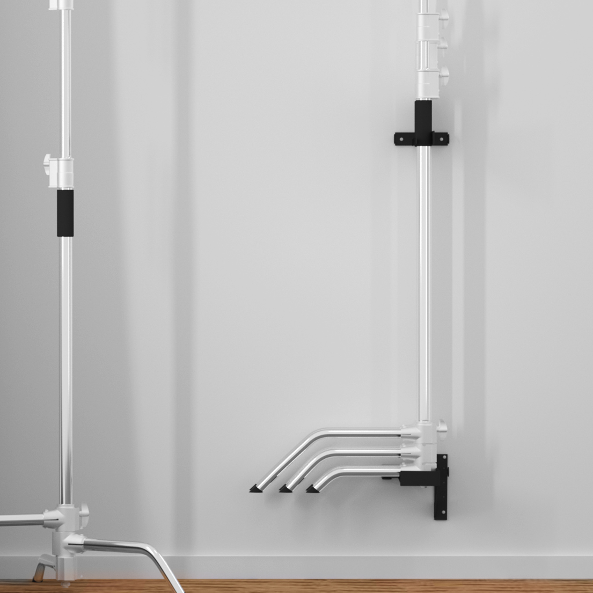 Selens Wall Mount C-Stand Stor - Photography Lighting Wall ulasan dan harga