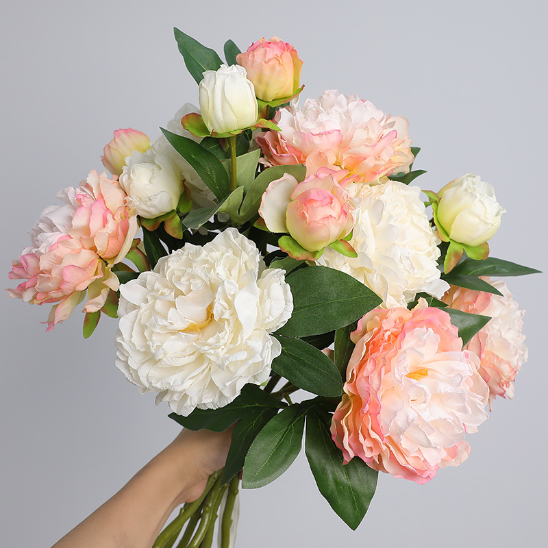 1PC Retro 2 Head Peony Simulat - Photography Artificial Lighting ulasan dan harga