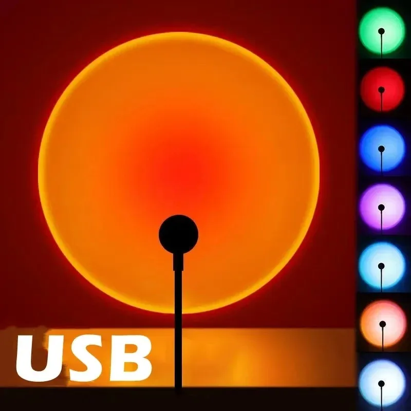 Projection Lamp USB Sunset Rai - Photography Lighting Wall ulasan dan harga