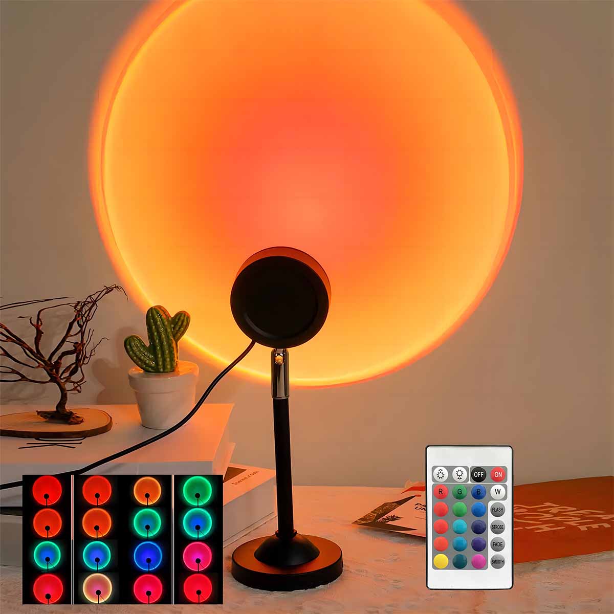 Sunset Projection Light Remote - Photography Lighting Wall ulasan dan harga