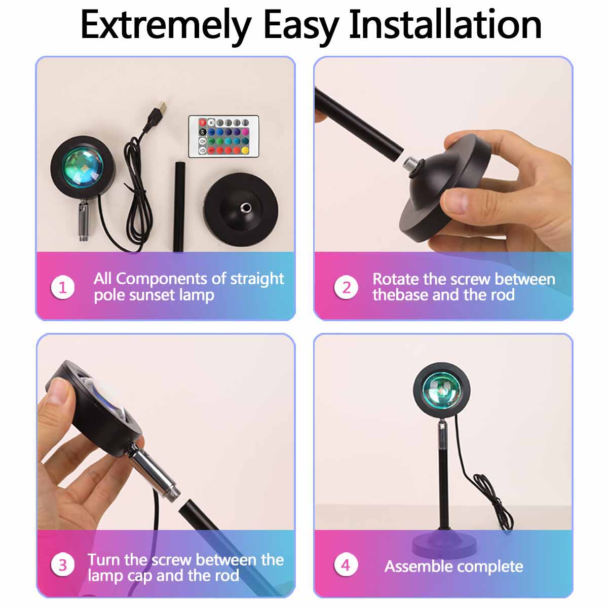 Sunset Projection Light Remote - Photography Lighting Wall ulasan dan harga