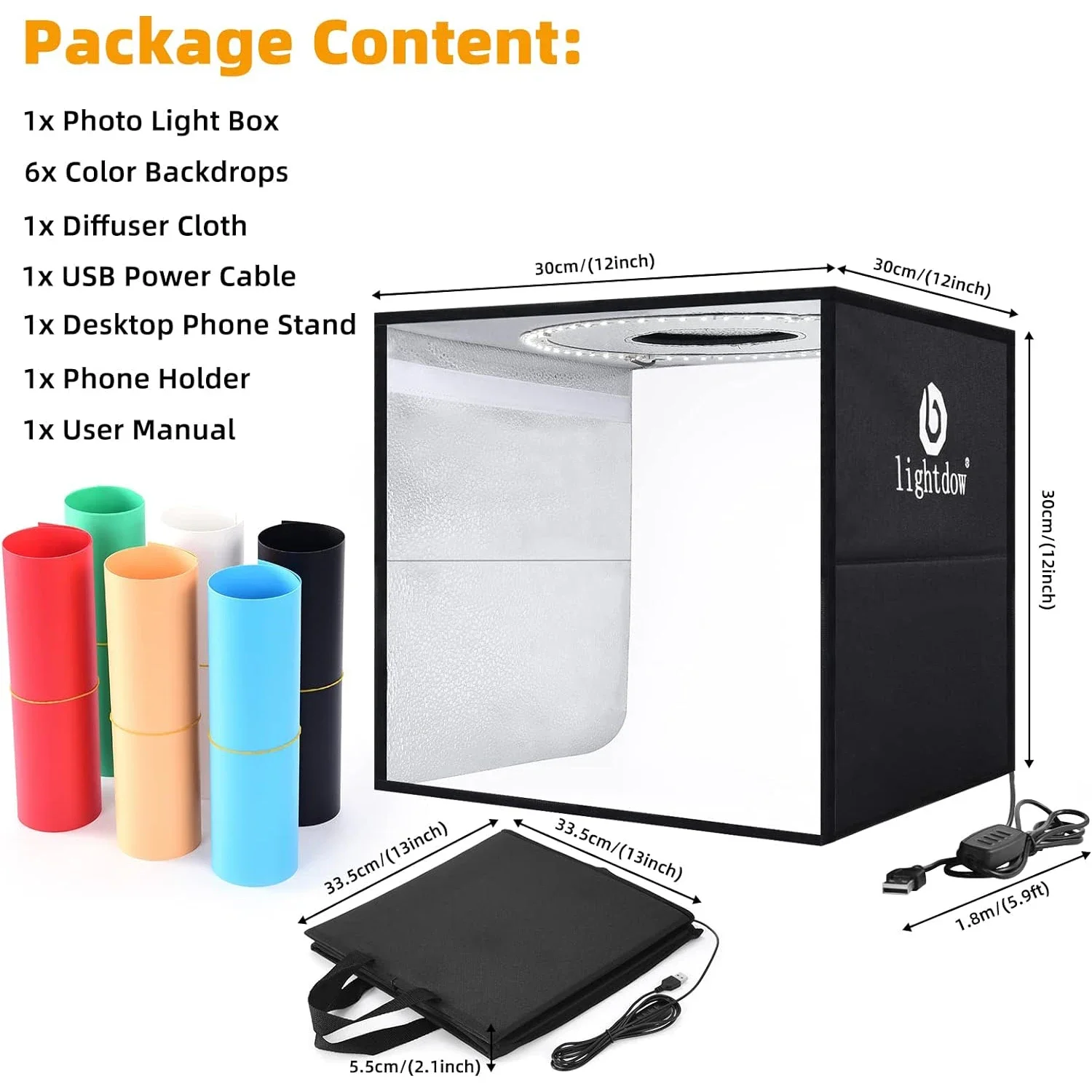 Lightdow Dimmable Photo Box LE - Photography Lighting For Products ulasan dan harga