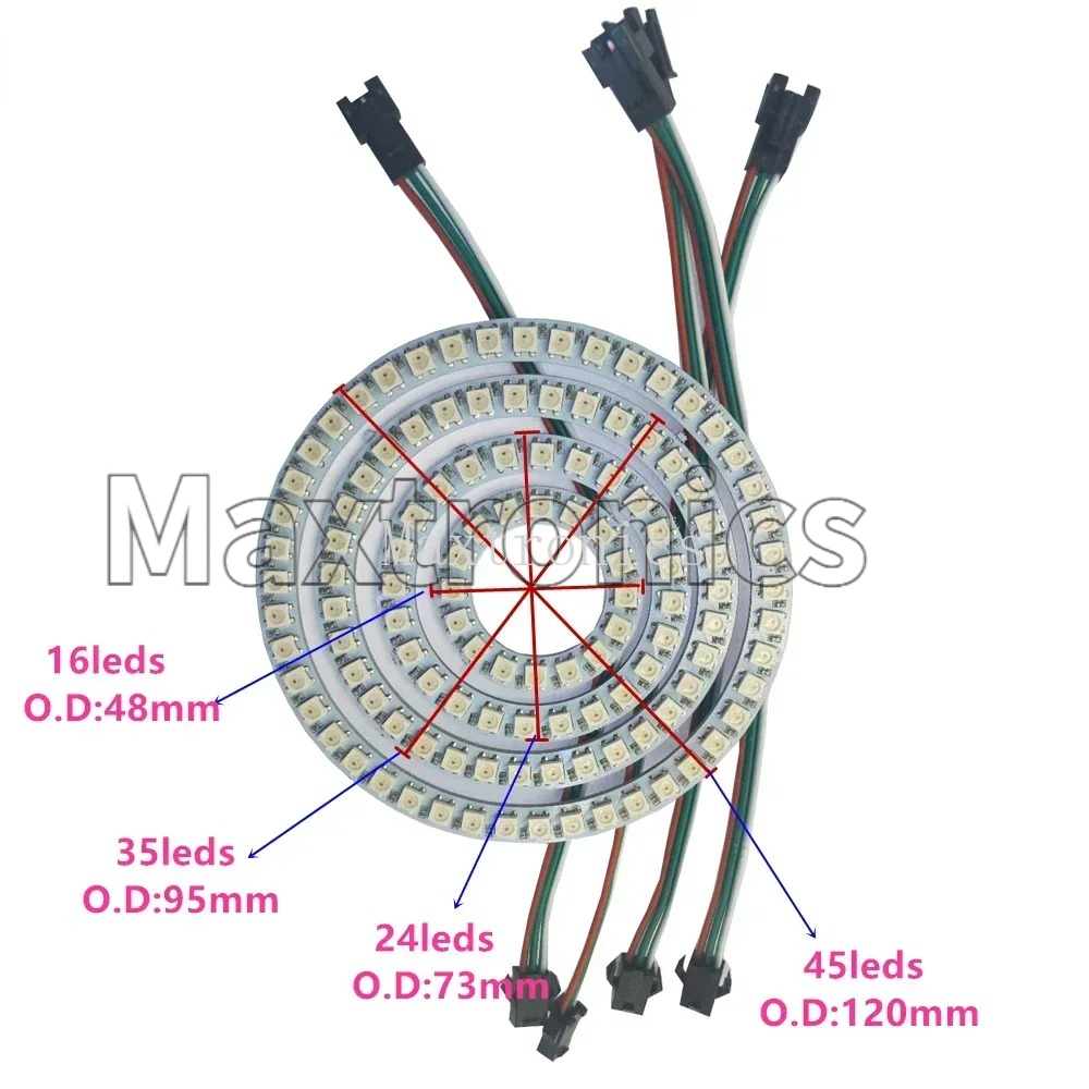 WS2812B FCOB RGB Led Ring 18/3 - Led Ring Light 18 ulasan dan harga