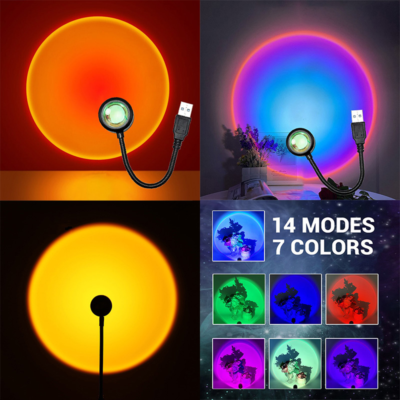 ZK40 LED Sunset Lamp Nightligh - Photography Lighting Wall ulasan dan harga