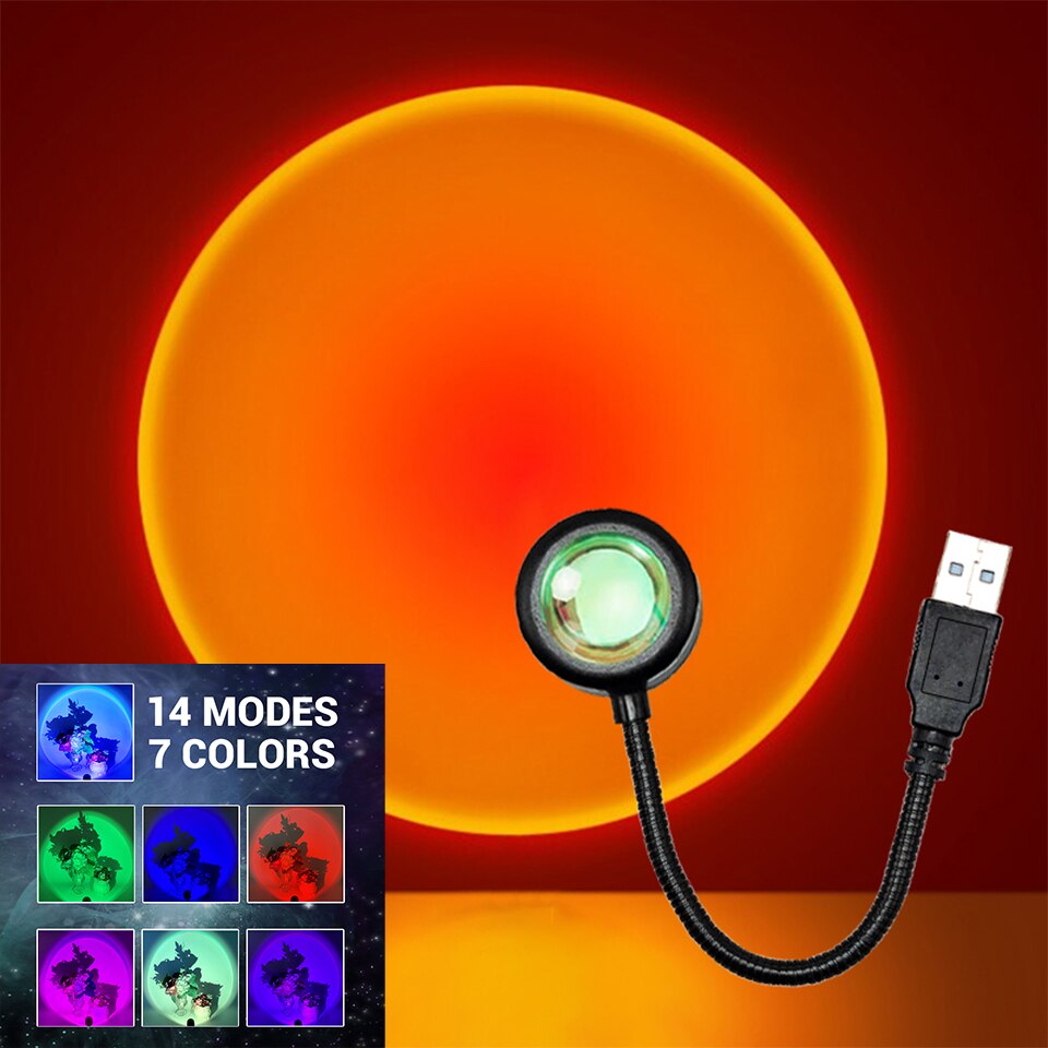 ZK40 LED Sunset Lamp Nightligh - Photography Lighting Wall ulasan dan harga