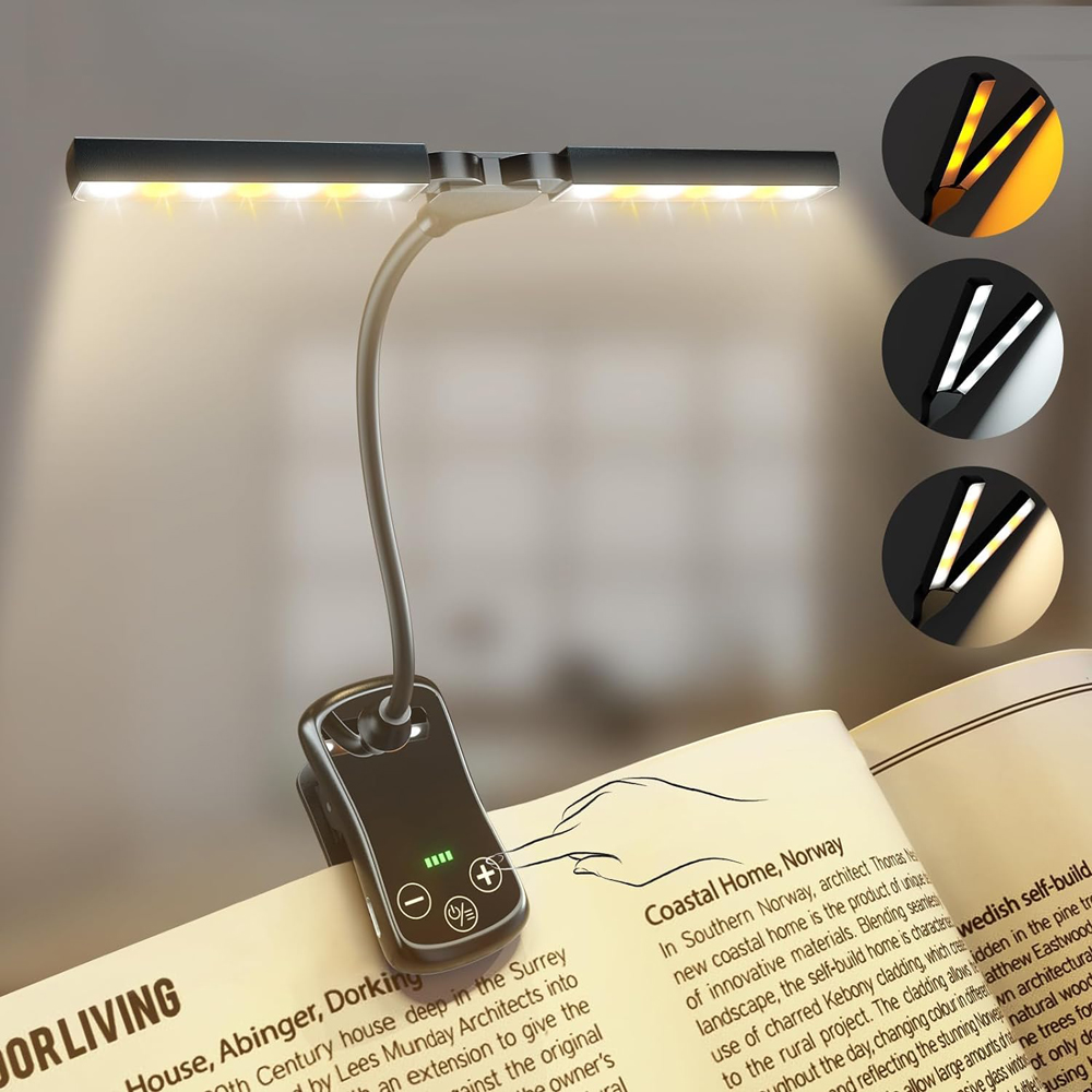 14 LED Clip on Book Light Dual - Photography Lighting Book ulasan dan harga