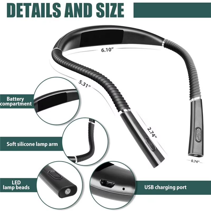 LED Reading Neck Lights USB Re - Photography Lighting Book ulasan dan harga