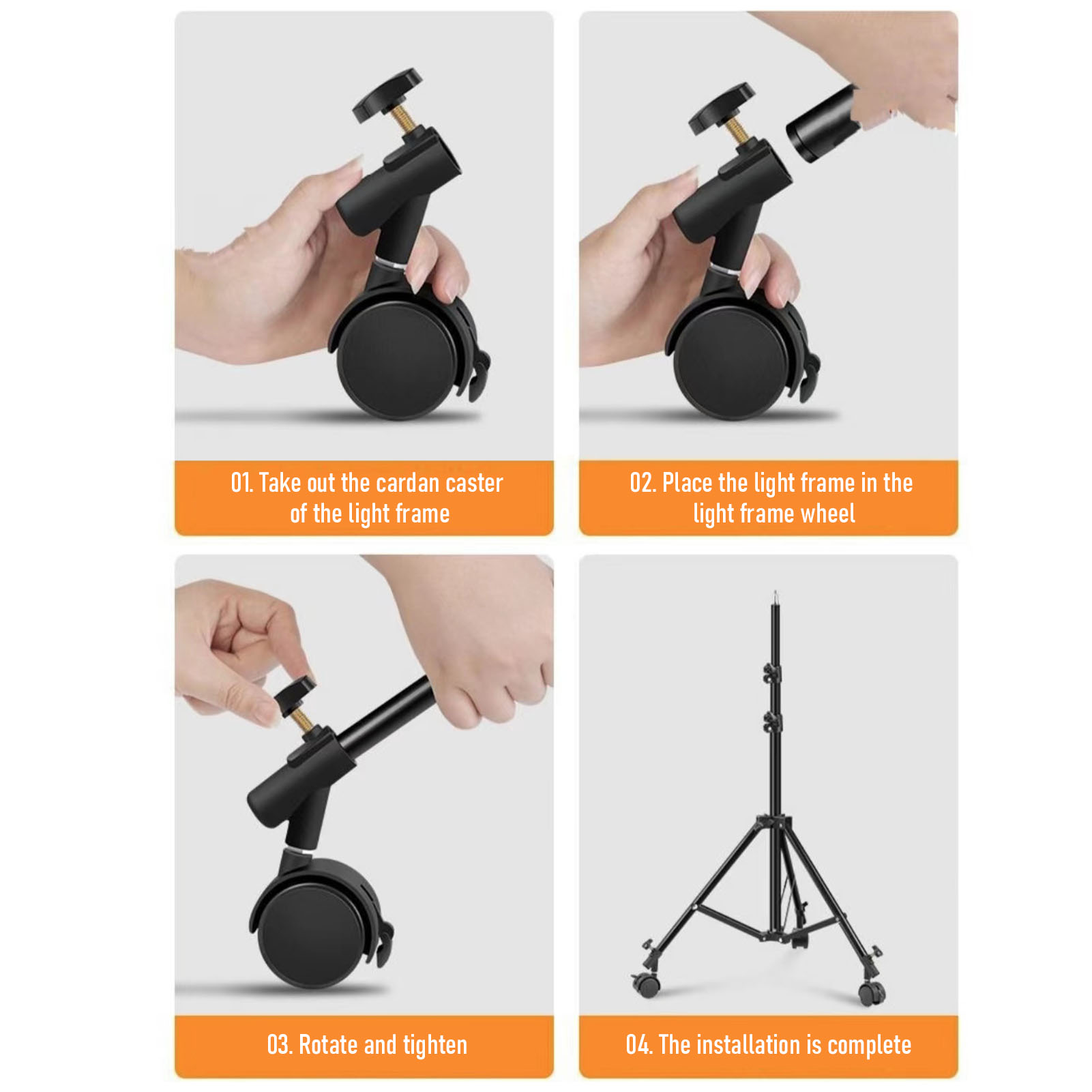 3pcs/set Flexible  Casters Whe - Photography Lighting Tool ulasan dan harga